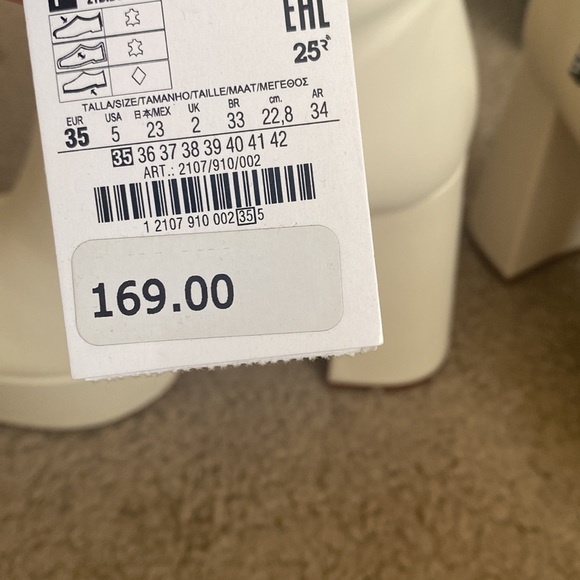 Zara Leather Platform Ankle Boots - Picture 6 of 6